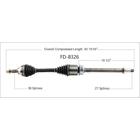 Surtrack Axle Cv Axle Shaft, Fd-8326 FD-8326